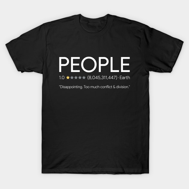 People - One Star Review T-Shirt by Pop Cultured